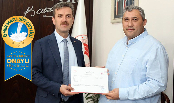 Ömer Matlı Süt Çiftliği, AB standartlarındaki üretimini tescilledi